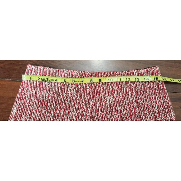 Maje Paris Tweed High Waist Red Black Trim Shorts Size 40 FR 8 US Chic Elegant - Picture 8 of 10